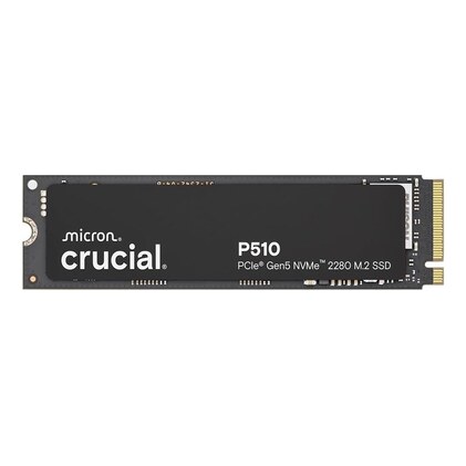 Crucial SSD NVMe P510 2TB Gen5, até 10.000 MB/s, SSD PCIe 5.0 M.2 2280, unidade de estado sólido interna, compatível com laptop, desktop + software Acronis - CT2000P510SSD8-01