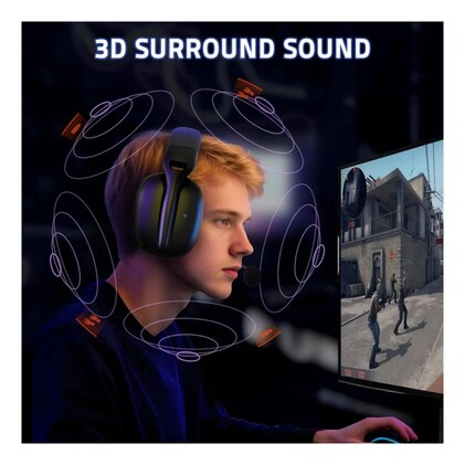 Fone Headset Gamer Attack Shark L80 Pro Tri-Mode (Bluetooth 5.3, 2.4GHz e P2) Microfone Removível Cancelamento de Ruído Drivers 40mm — imagem 5