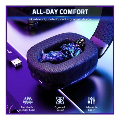 Fone Headset Gamer Attack Shark L80 Pro Tri-Mode (Bluetooth 5.3, 2.4GHz e P2) Microfone Removível Cancelamento de Ruído Drivers 40mm — imagem 7