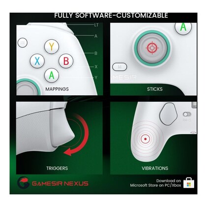 GameSir G7 SE Controle com Fio para PC, Xbox One, Xbox Series X|S, Gamepad para Jogos Plug and Play com Joysticks Hall/Gatilho Hall, Conector de Audio de 3,5 mm — imagem 6