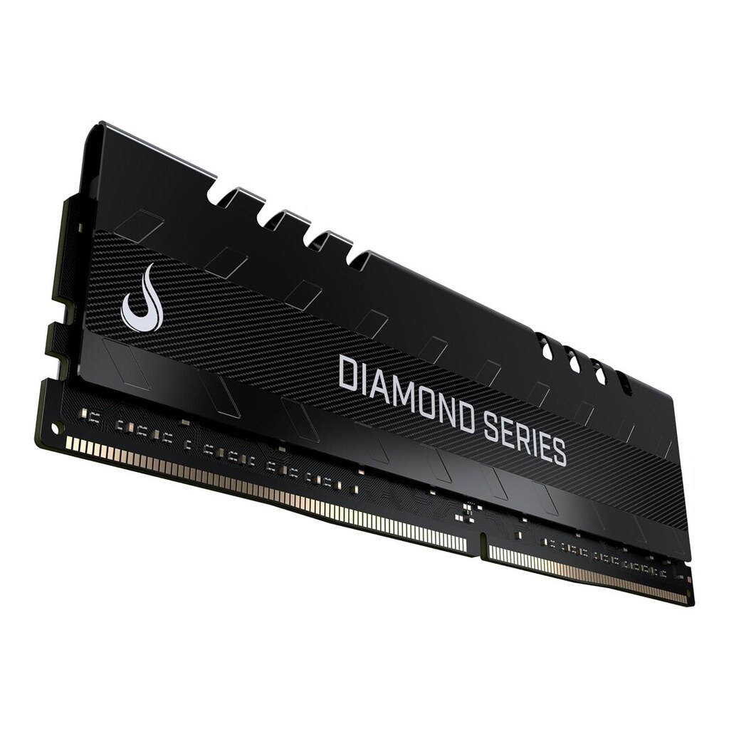 Memória RAM Rise Mode Diamond Series 16GB 3200Mhz DDR4 para Desktop 1.35v, CL19, Preto - RM-D4-16G-3200D
