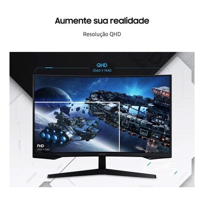 Monitor Gamer Samsung Odyssey G5 27, Resolução QHD, Taxa de atualização de 165Hz — imagem 7