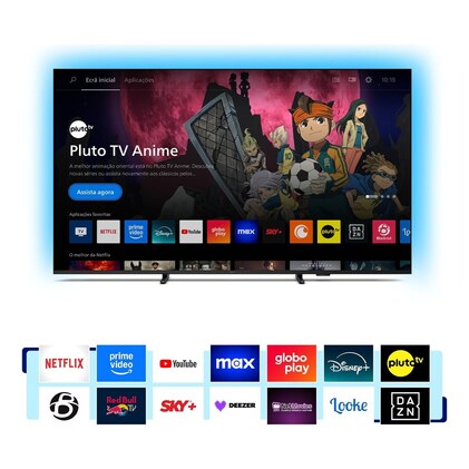 PHILIPS, Smart TV Ambilight 65" 4K, Titan OS, 65PUG8100/78, Comando de Voz, HDR10+/Dolby Atmos, VRR/ALLM, Bluetooth — imagem 7