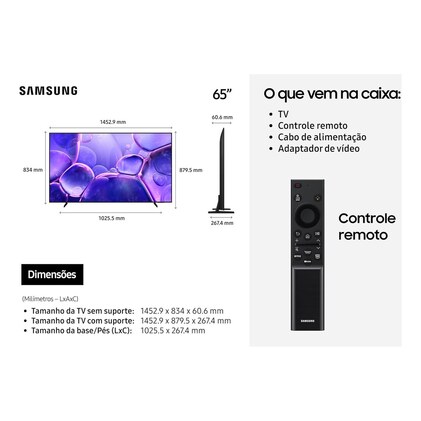 Samsung Smart TV 65" Crystal UHD 4K U8100F 2025 — imagem 9