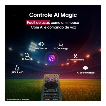 Smart TV 4K 50" LG QNED73 Portal de Games Processador AI α7 Gen8 4K Super Upscaling Google Cast Integrado Controle AI Magic WebOS 25 Modo Esportes Alerta de Esportes — imagem 11