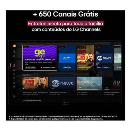 Smart TV 4K 50" LG QNED73 Portal de Games Processador AI α7 Gen8 4K Super Upscaling Google Cast Integrado Controle AI Magic WebOS 25 Modo Esportes Alerta de Esportes — imagem 13