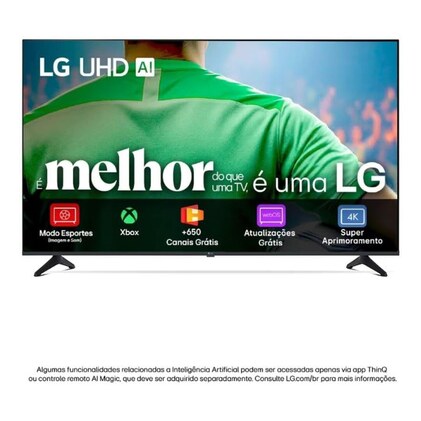 Smart TV LG UHD AI UA75 43 polegadas HDR10 Pro Processador α7 AI Ger 8 webOS 25 — imagem 2