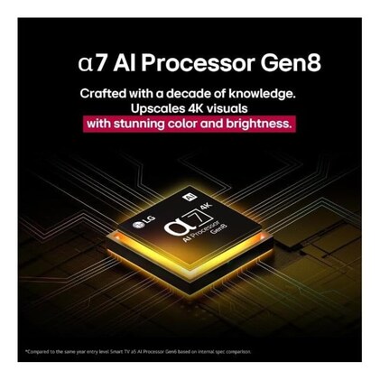 Smart TV LG UHD AI UA75 50 polegadas HDR10 Pro Processador α7 AI Ger 8 webOS 25 — imagem 5
