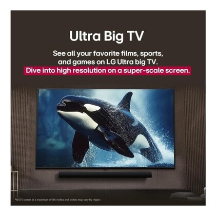 Smart TV LG UHD AI UA75 50 polegadas HDR10 Pro Processador α7 AI Ger 8 webOS 25 — imagem 8