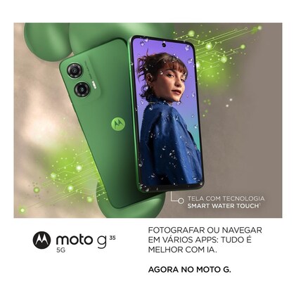 Smartphone Motorola Moto g35 5G - 128GB 12GB (4GB RAM+8GB Ram Boost) e Camera 50MP com AI NFC Tela 6.7" com Superbrilho - Verde — imagem 2