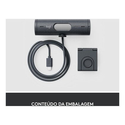 Webcam Full HD Logitech Brio 500, Câmera para PC com Microfones Duplos, Privacidade Integrada, RightLight 4 e Enquadramento Automático - Grafite — imagem 11